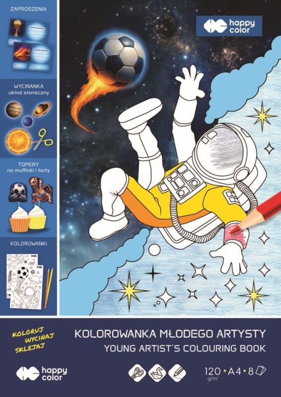 KSIĄŻECZKA KOLOROWANKA MŁODEGO ARTYSTY COSMO BALL A4/8 GDD