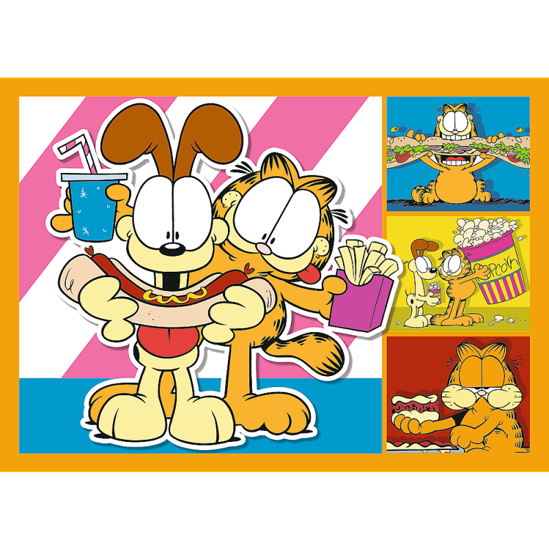 PUZZLE 4W1 TREFL GARFIELD KOCHA LAZANIE