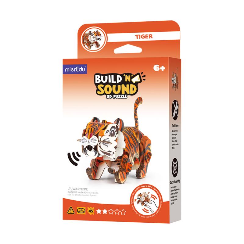 PUZZLE 3D. BUDUJ I SŁUCHAJ - TYGRYS