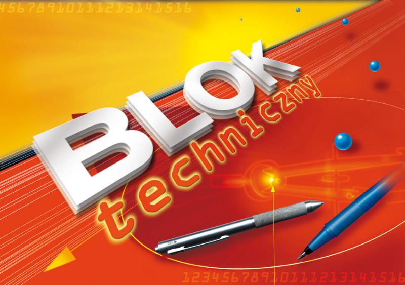 BLOK TECHNICZNY A4/10 BIAŁY KRESKA