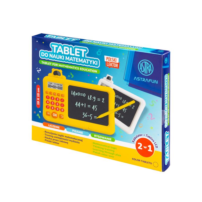 TABLET DO NAUKI MATEMATYKI LCD ASTRAFUN 19X15CM + POLSKI LEKTOR