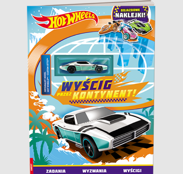 KSIĄŻECZKA MATTEL HOT WHEELS. WYŚCIG PRZEZ KONTYNENT!