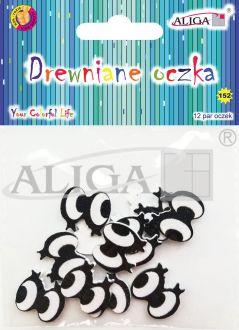 DREWNIANE OCZKA A12 PAR OCZEK MT-6410