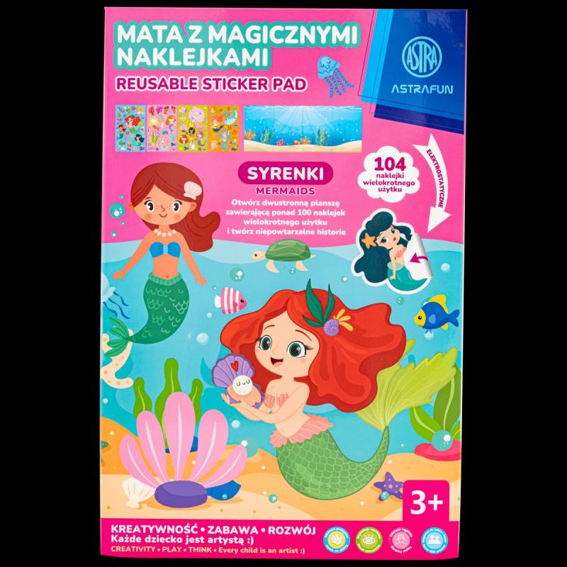 ZESTAW NAKLEJEK WIELOKROTNEGO UŻYTKU W TECZCE XL ASTRAFUN - Jednorożec