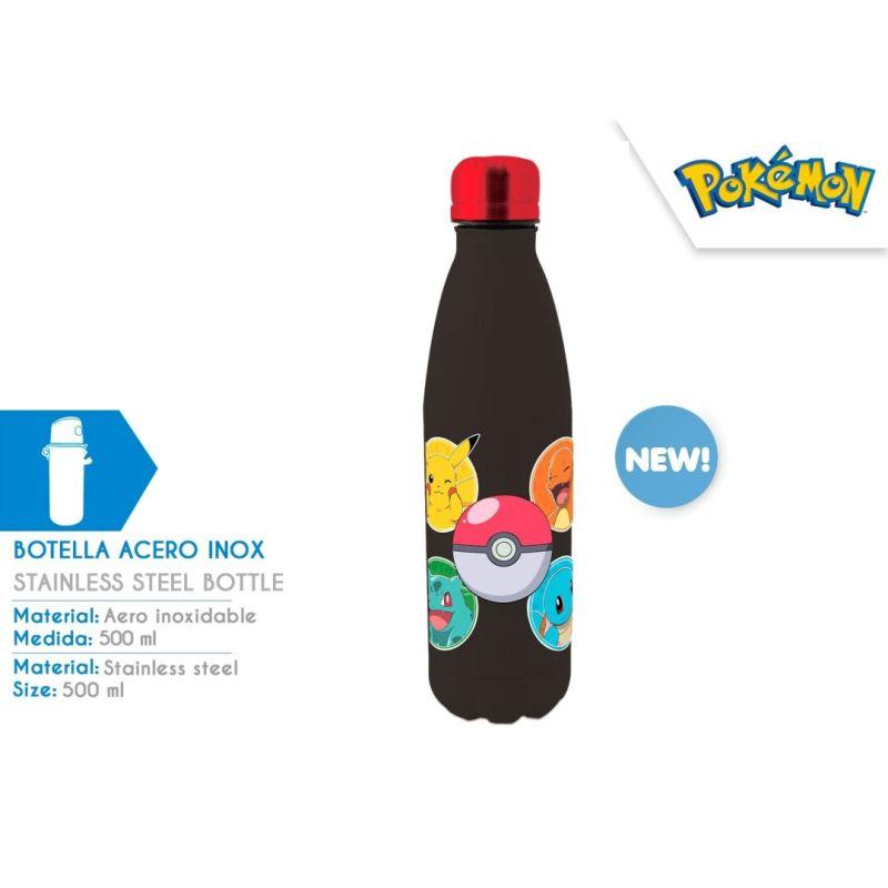 BUTELKA NA WODĘ POKEMON 500ML TOUCH STAL NIERDZEWNA