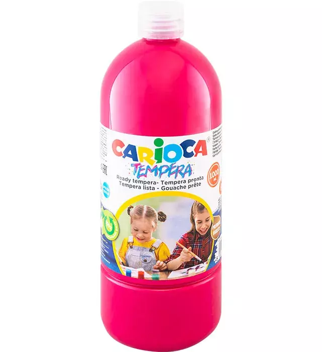 FARBA TEMPERA 1000ML CIEMNORÓŻOWA CARIOCA (40430/04)