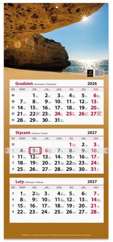 KALENDARZ TRÓJDZIELNY 2027