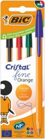 DŁUGOPIS BIC ORANGE FINE 4SZT. MIX