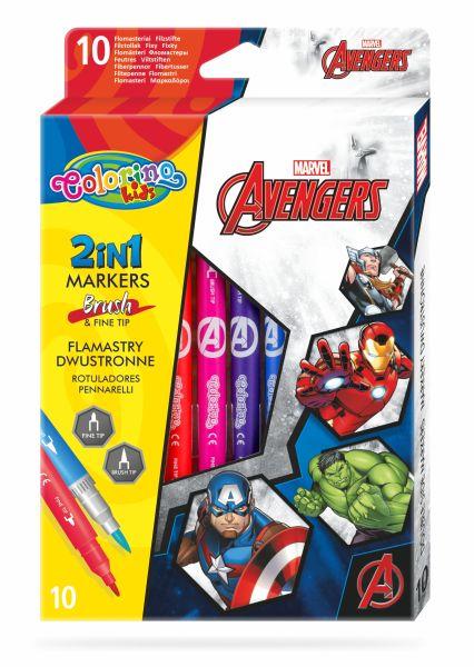 FLAMASTRY DWUSTRONNE 10 KOL. /AVENGERS / /12/ COLORINO DISNEY