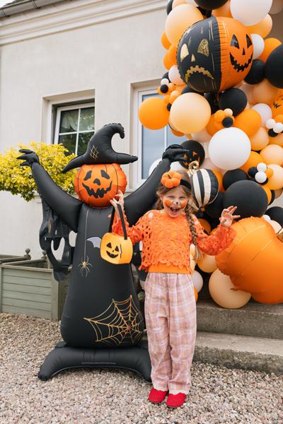 BALON FOLIOWY STRASZNE DYNIE 50CM POMARAŃCZOWO-CZARNE