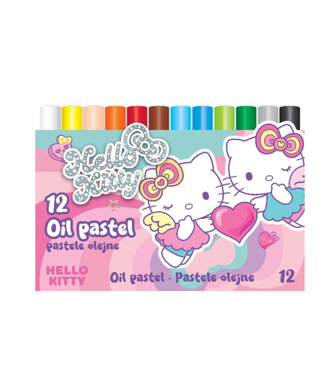 PASTELE OLEJNE 12 KOLORÓW HELLO KITTY - PINK 1 /12/