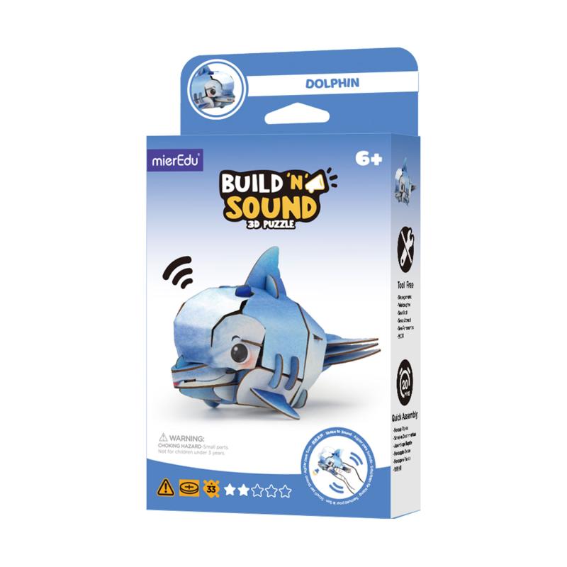 PUZZLE 3D. BUDUJ I SŁUCHAJ - DELFIN