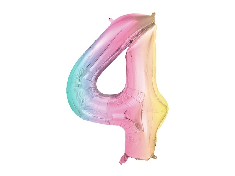 BALON FOLIOWY 4 86CM PASTELOWY TĘCZOWY