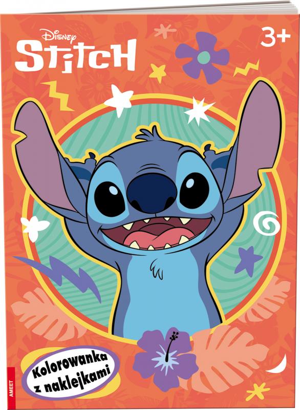 KSIĄŻECZKA DISNEY STITCH. KOLOROWANKA Z NAKLEJKAMI