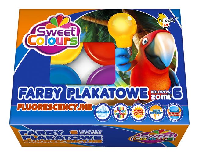 FARBY PLAKATOWE 6/20ML FLUO OTOCKI