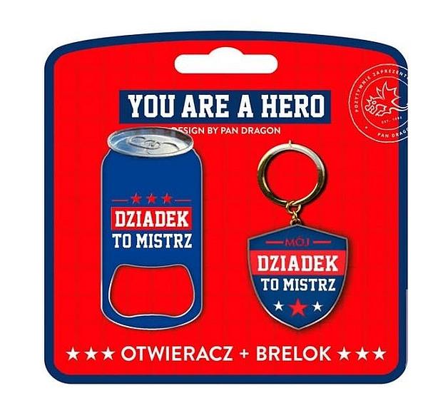 ZESTAW OTWIERACZ+BRELOK MY HERO DZIADEK DiB