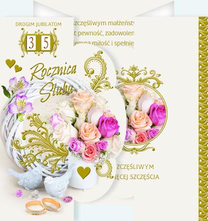 LAURKA B6 POLMAK SKŁADANA ROCZNICA ŚLUBU PRZESUWANA