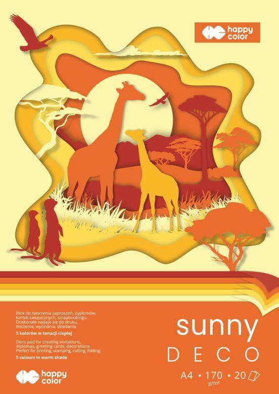 BLOK HOBBY DECO A4/20 SUNNY 170G 5 KOLORÓW GDD