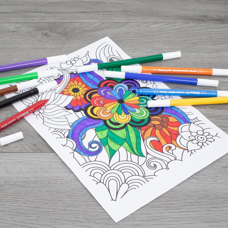 FLAMASTRY 10 PELIKAN COLORELLA DUO C407 ET-BL