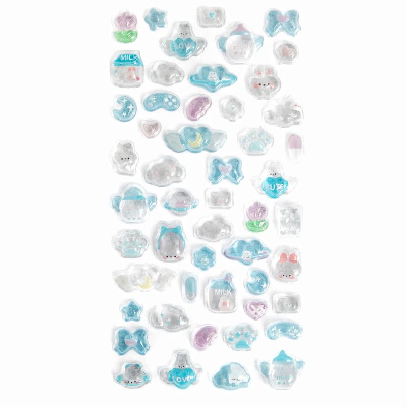NAKLEJKI CANDY DROPS, 51 SZT. - BLUE
