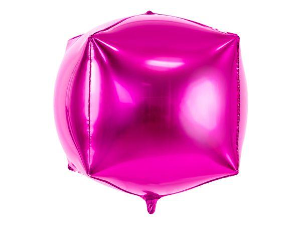 BALON FOLIOWY SZEŚCIAN C.RÓŻ 35X35X35CM
