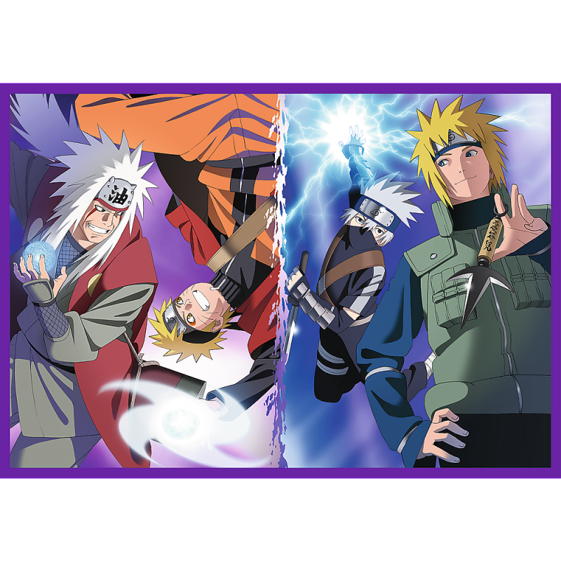 PUZZLE 4 x 250 TREFL 4x250 PRZYGODY NARUTO UZUMAKI