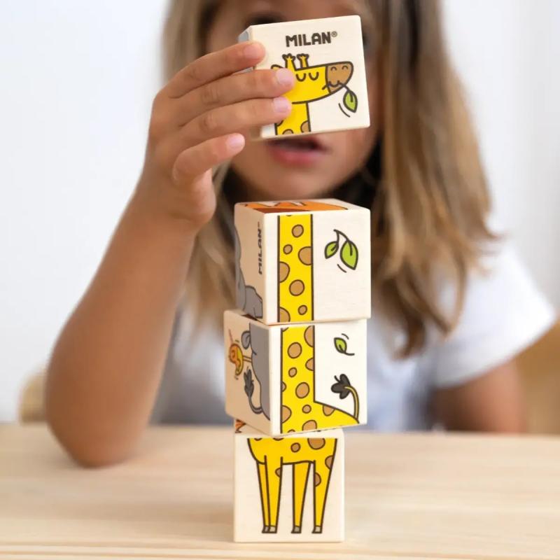 PUZZLE W KSZTAŁCIE KOSTKI DZIKIE SAFARI