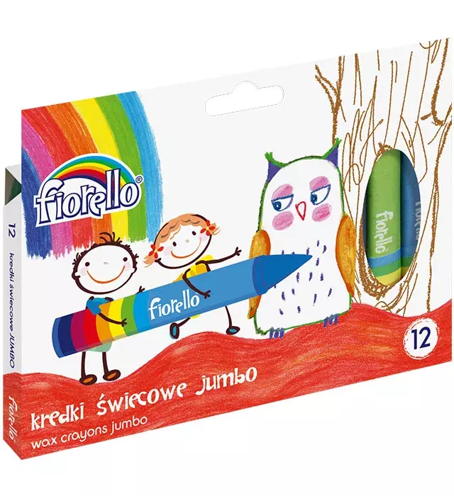 KREDKI 12 FIORELLO ŚWIECOWE JUMBO