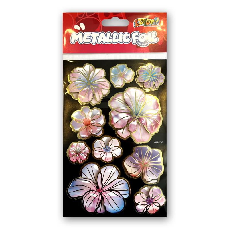 NAKLEJKI METALLIC FOIL MS-6707 FLOWERS VII PENMATE KOLORI