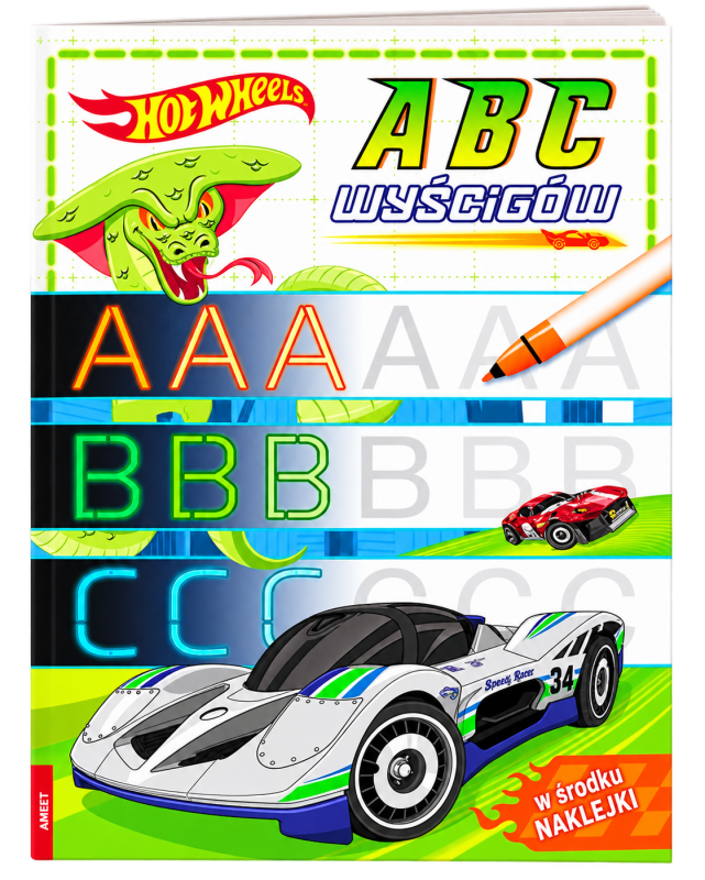 KSIĄŻECZKA MATTEL HOT WHEELS. ABC WYŚCIGÓW