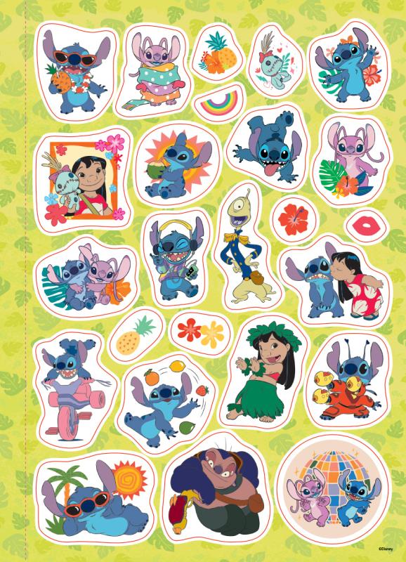 KSIĄŻECZKA DISNEY STICH. MEGAKOLOROWANKA. BROKATOWE NAKLEJKI