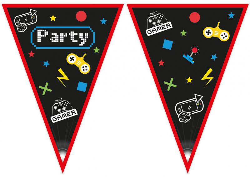 BANNER PAPIEROWY GAMING PARTY FLAGI