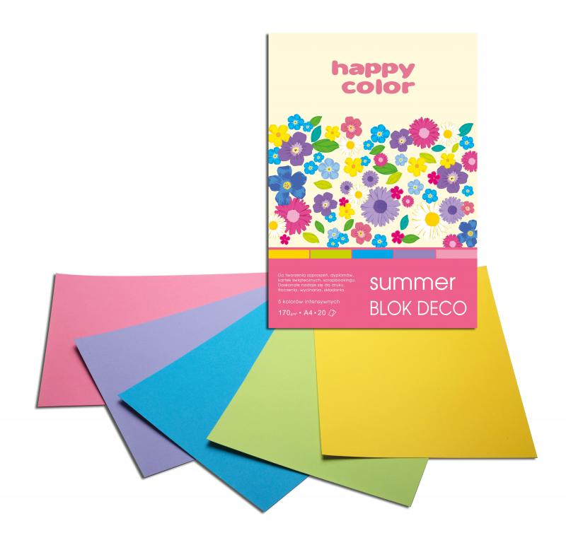 BLOK DECO A5/20 SUMMER 5KOL 170 HAPPY COLOR