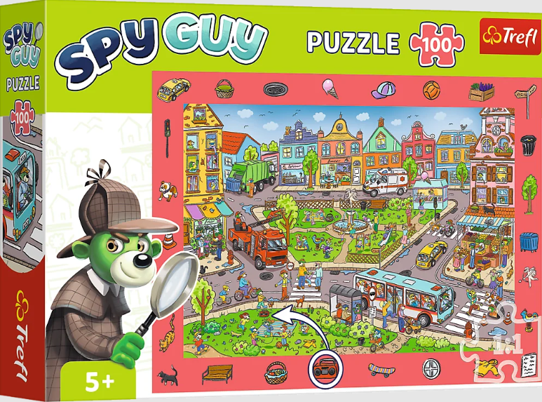 PUZZLE 100 TREFL OBSERWACYJNE.SPY GUY - MIASTO RODZINA TREFLIKÓW