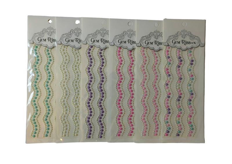 OZDOBA SAMOP.23X8 XJ005 GEM RIBBON PEREŁKI