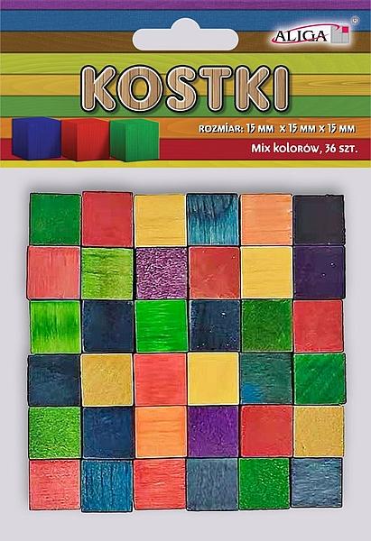 KOSTKI PK-2106 MIX KOLORÓW A/36 15X15X15MM