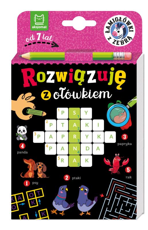 KSIĄŻECZKA ROZWIĄZUJĘ Z OŁÓWKIEM ŁAMIGŁÓWKI Z ZEBRĄ OD 7 LAT