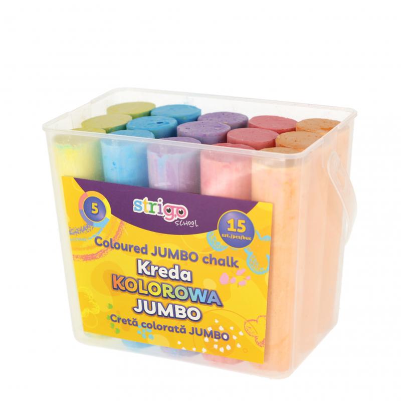 KREDA CHODNIKOWA JUMBO KOLOROWA W WIADERKU STRIGO