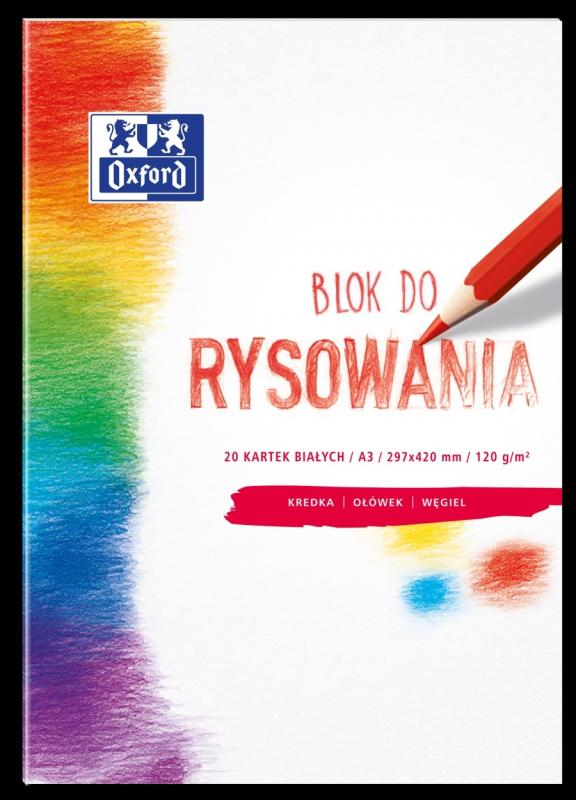 BLOK RYSUNKOWY A3/20 BIAŁY OXFORD 120G BANER