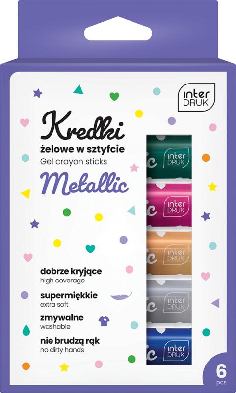 KREDKI ŻELOWE W SZTYFCIE METALLIC