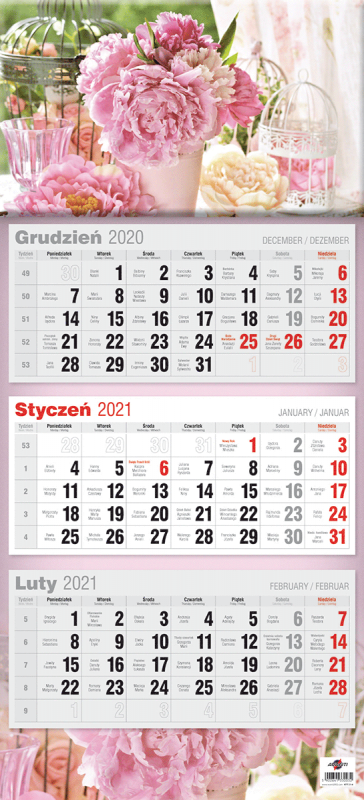 KALENDARZ TRÓJDZIELNY PŁASKI 2027