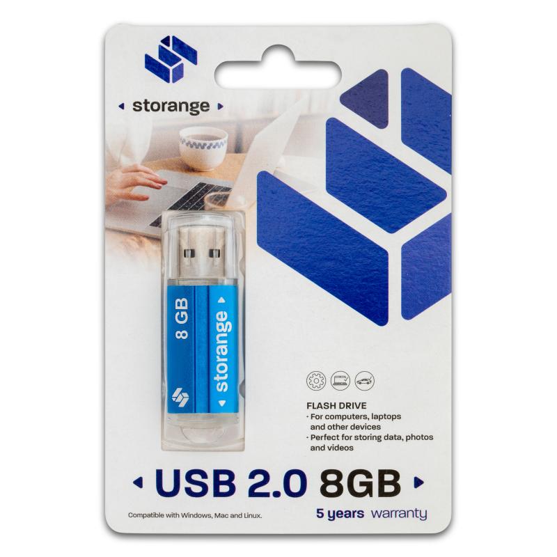 PENDRIVE 8GB STORANGE/MEDIARANGE