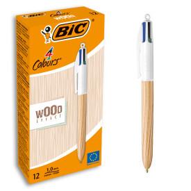 DŁUGOPIS BIC 4 COLOURS WOOD NATURAL A/12