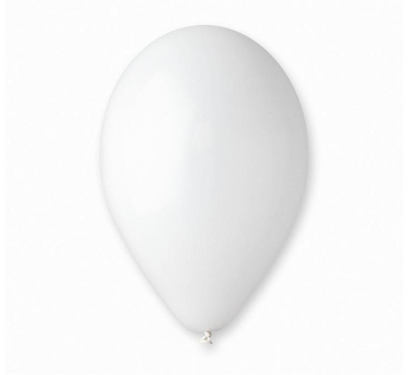 BALON PASTELOWY BIAŁY 01 A/100