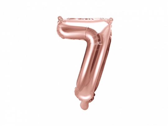 BALON FOLIOWY 7 35CM RÓŻOWE ZŁOTO