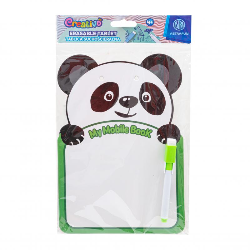TABLICA SUCHOŚCIERALNA ASTRAFUN 24,5 × 16,5cm - Jednorożec, Miś, Panda