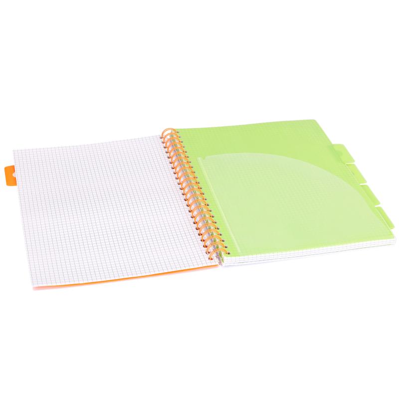 KOŁOZESZYT A4/100# NEON GRANATOWY 80G STRIGO