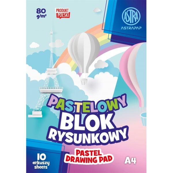 BLOK KOLOROWY A4/10 BARWIONY W MASIE 80G ASTRAPAP PASTEL