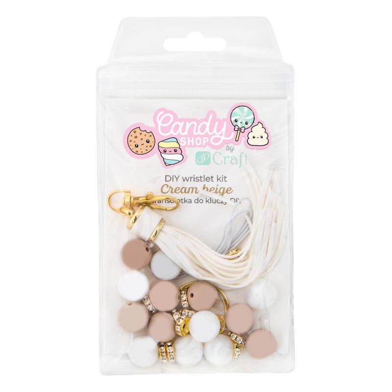 BRANSOLETKA DO KLUCZY DIY, 31 ELEMENTÓW - CREAM BEIGE