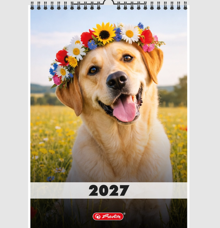 KALENDARZ ŚCIENNY HERLITZ NA SPIRALI MIX A4 12K 2027